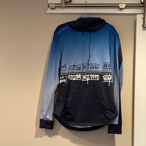 Boathouse Row Gradient Blue and Black Hoodie